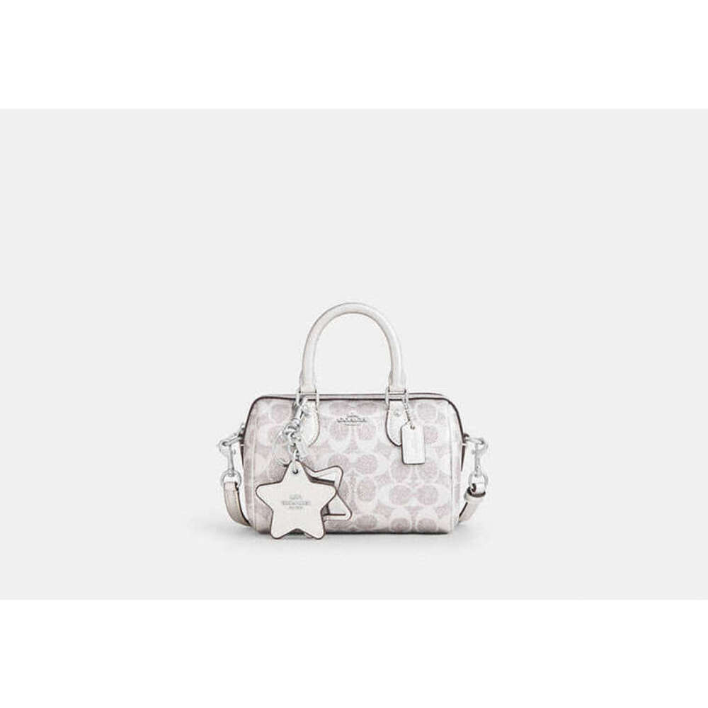 Boxed Mini Rowan Crossbody Bag And Mirror Bag Charm Set In Signature Canvas
